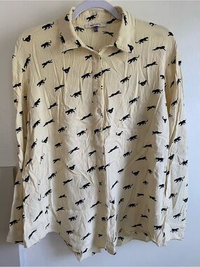 ASOS Maternity Button Down in Big Cat Print